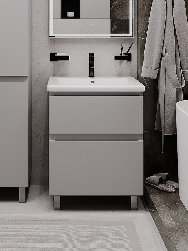 Тумба напольная SanStar Riana 70 Без раковины для ванной комнаты, Грей