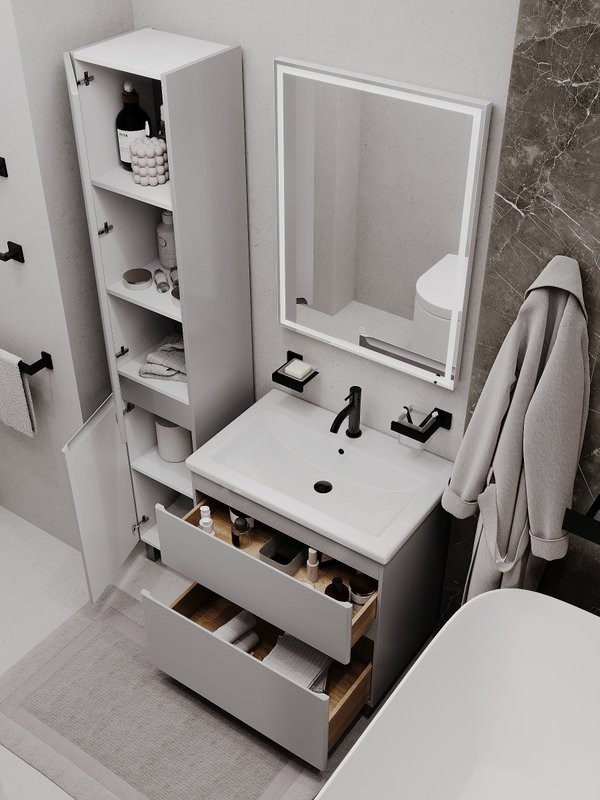 Тумба напольная SanStar Riana 70 Без раковины для ванной комнаты, Грей