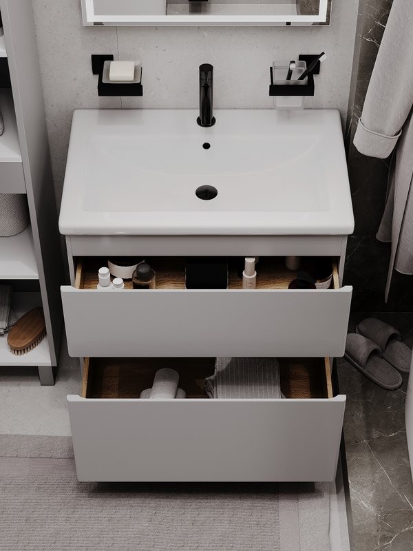 Тумба напольная SanStar Riana 70 Без раковины для ванной комнаты, Грей