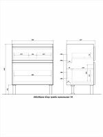 Тумба напольная SanStar Riana 70 Без раковины для ванной комнаты, Грей
