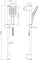 Душевой комплект Jacob Delafon E20847-CP + AC-27