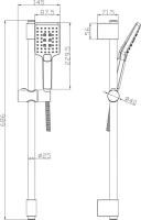 Душевой комплект Jacob Delafon E20847-CP + AC-27