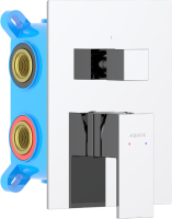 Встраиваемый смеситель для душа и ванны AQUATEK Либра AQ1647CR С ВНУТРЕННЕЙ ЧАСТЬЮ, 3 режима, хром