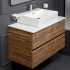 Мебель для ванной Armadi Art Vallessi 100 со столешницей белая, зебрано