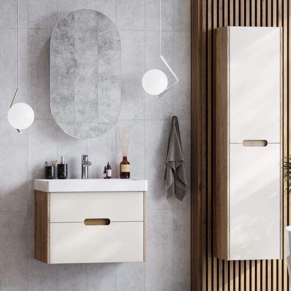 Мебель для ванной комнаты AQUATON Оливия 70 бежевый/дуб велл