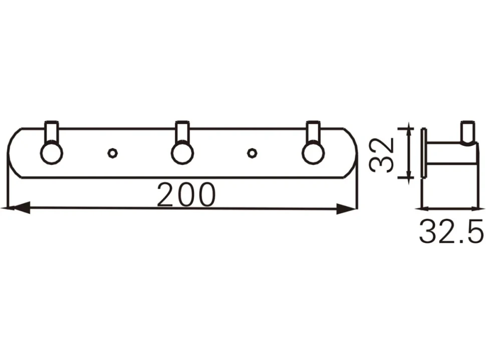 Крючок AZARIO Nessy AZ-1513 хром, на шурупах