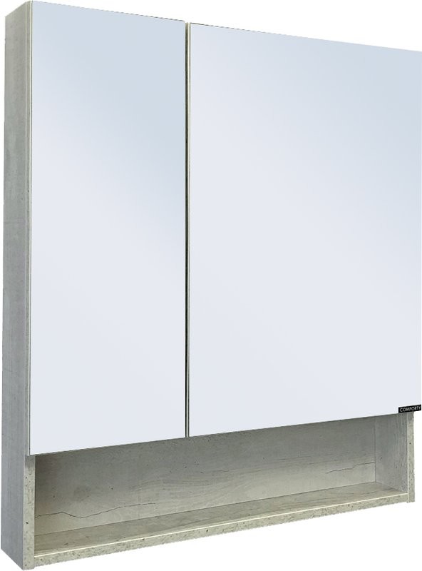Зеркало-шкаф Comforty Никосия 70 белый дуб