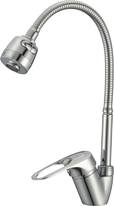 Смеситель для кухни D-lin D150628-T с гибким изливом, хром