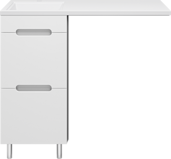 Тумба под раковину Misty Байкал 40 под стиральную машину, белая