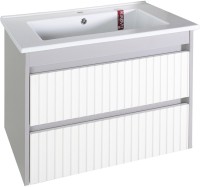 Тумба с раковиной ASB-Mebel Мирано 85 слоновая кость, шиншилла серая