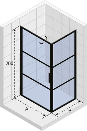 Душевой уголок Riho Grid GB201 100х100 см