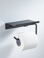 Держатель для туалетной бумаги с полочкой Shevanik SG5705H-1, черный Держатель для туалетной бумаги с полочкой Shevanik SG5705H-1, черный