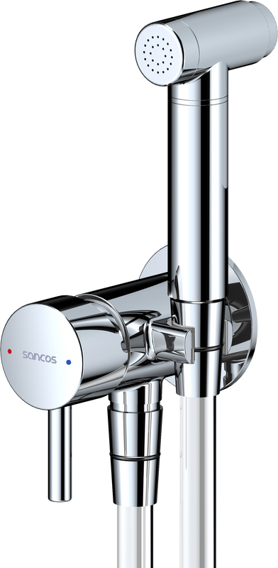Гигиенический душ Sancos Atom SC2001CH со смесителем, С ВНУТРЕННЕЙ ЧАСТЬЮ, хром глянцевый