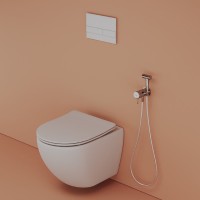 Гигиенический душ Sancos Atom SC2001CH со смесителем, С ВНУТРЕННЕЙ ЧАСТЬЮ, хром глянцевый