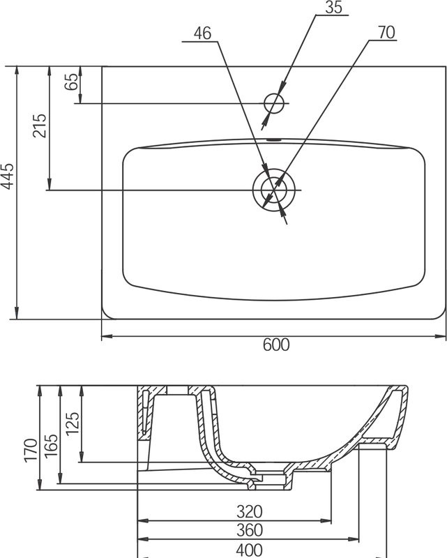 Тумба с раковиной AQUATON Сильва 60 дуб макиато