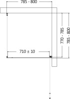 Душевой уголок AQUAme AQM5215-RH-8 80х80, профиль черный матовый