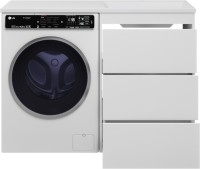 Тумба с раковиной Brevita Grafit 60 R, под стиральную машину, раковина Гавана