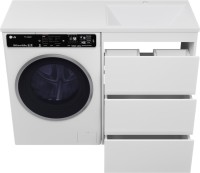 Тумба с раковиной Brevita Grafit 60 R, под стиральную машину, раковина Гавана