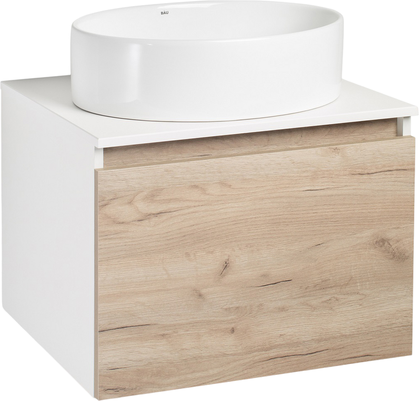 Тумба под раковину без столешницы Runo Бари 60 крафтовый дуб