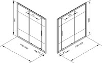 Шторка на ванну Aquanet Practic AE10-B-180H150U-CP