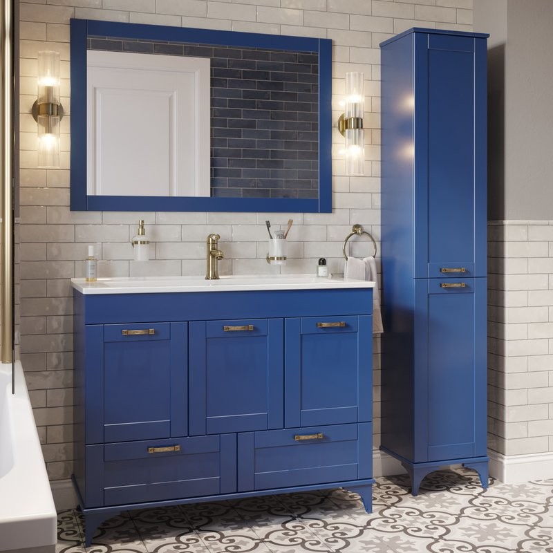 Мебель для ванной комнаты Sanflor Ванесса 105, напольная, индиго