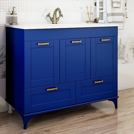Мебель для ванной комнаты Sanflor Ванесса 105, напольная, индиго
