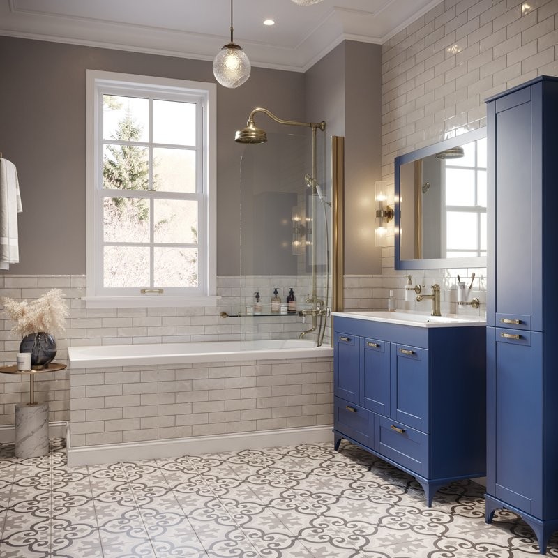 Мебель для ванной комнаты Sanflor Ванесса 105, напольная, индиго