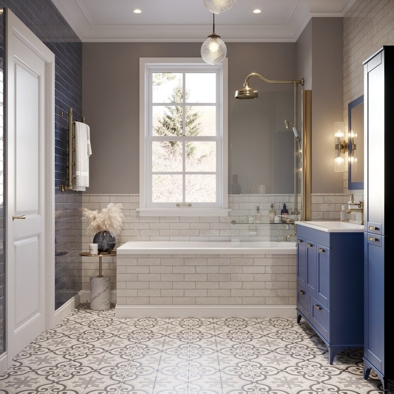 Мебель для ванной комнаты Sanflor Ванесса 105, напольная, индиго