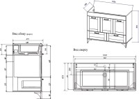 Мебель для ванной комнаты Sanflor Ванесса 105, напольная, индиго