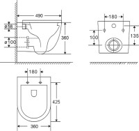 Комплект Berges Novum Okus Rimless крышка-сиденье, кнопка смыва L3, хром глянец