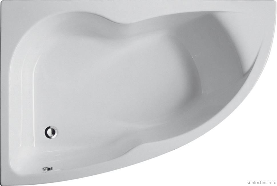 Акриловая ванна Jacob Delafon Micromega Duo E60219RU-00 L 150x100 см, угловая, левая, пристенная, белая, асимметричная