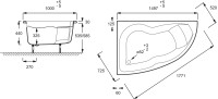 Акриловая ванна Jacob Delafon Micromega Duo E60219RU-00 L 150x100 см, угловая, левая, пристенная, белая, асимметричная