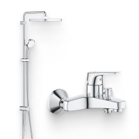 Душевой комплект Смеситель Grohe BauFlow 23601000 + Стойка Tempesta Cosmopolitan System 250 26694000