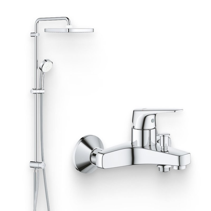 Душевой комплект Смеситель Grohe BauFlow 23601000 + Стойка Tempesta Cosmopolitan System 250 26694000