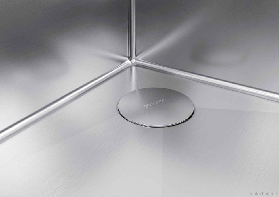 Комплект Мойка Paulmark Next-Skew PM885444-BS брашированная сталь + Смеситель Grohe Minta 3291800E хром
