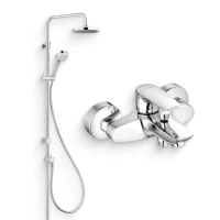 Душевой комплект Смеситель Kludi Pure&Solid 346810575 + Стойка Logo 6809305-00 Душевой комплект Смеситель Kludi Pure&Solid 346810575 + Стойка Logo 6809305-00