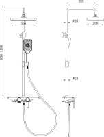 Душевая стойка beWash BV0MMSS6150 хром