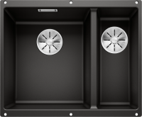 Комплект Мойка Blanco Subline 340/160-U черная, левая + Смеситель Grohe Eurosmart