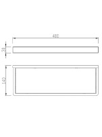 Полка под зеркало Abber Westen AA1759SP 40 см, стеклянная Полка под зеркало Abber Westen AA1759SP 40 см, стеклянная