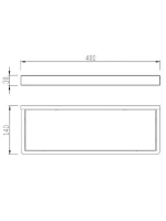 Полка под зеркало Abber Westen AA1759SP 40 см, стеклянная
