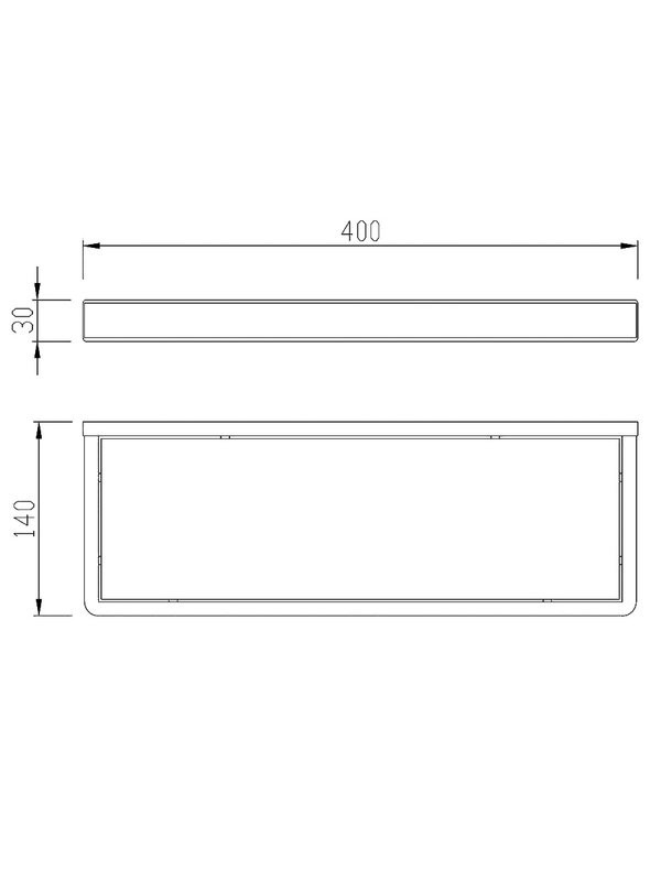 Полка под зеркало Abber Westen AA1759SP 40 см, стеклянная