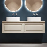 Тумба с раковиной Sancos Very 160 beige soft, столешница бежевая TT160A2, раковина CN6052