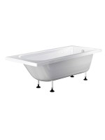 Ванна из искусственного камня Фэма Виктория 165x70 см, пристенная, белая, на ножках