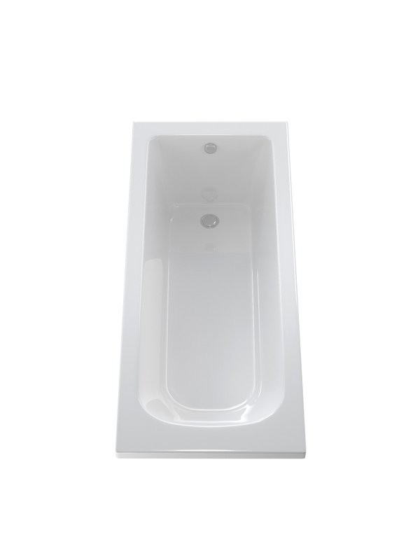 Ванна из искусственного камня Фэма Виктория 165x70 см, пристенная, белая, на ножках