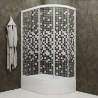 Душевой уголок Triton Коралл Щ0000061782 L 120х80 см, белый