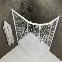 Душевой уголок Triton Коралл Щ0000061782 L 120х80 см, белый