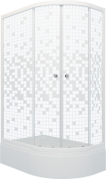 Душевой уголок Triton Коралл Щ0000061782 L 120х80 см, белый