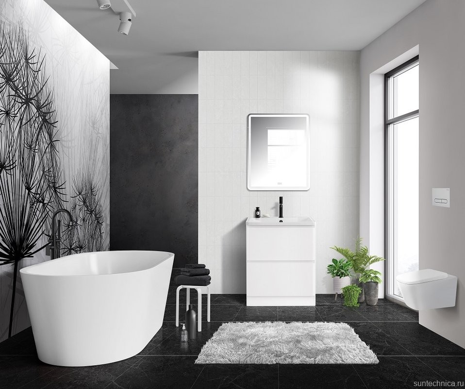 Тумба под раковину BelBagno Albano 70 напольная, bianco lucido