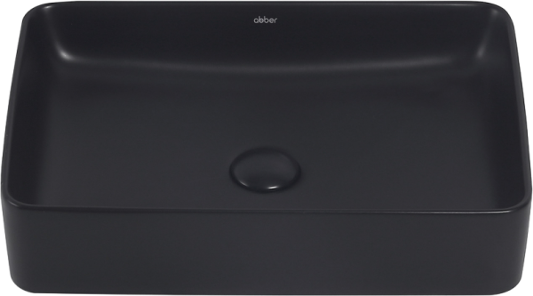Накладная раковина Abber Rechteck AC2207MB матовая черная