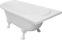 Ванна из искусственного камня Эстет Венеция R 170x80 см, правая, пристенная, асимметричная, с декоративными ножками